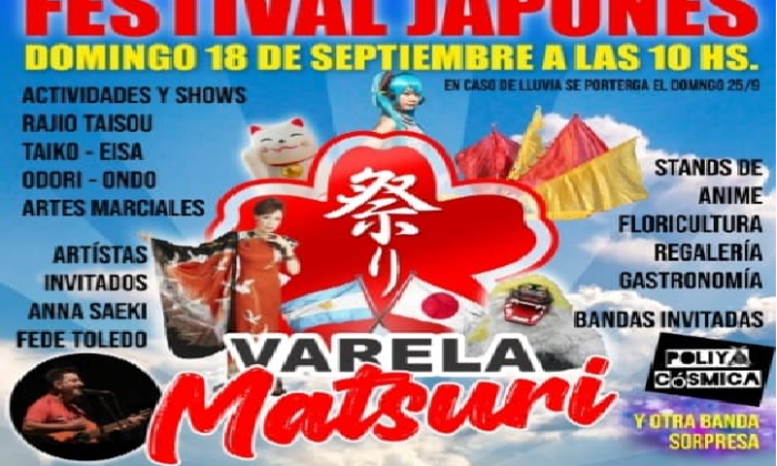 ¡Varela Matsuri vuelve a la presencialidad el próximo 18 de septiembre!